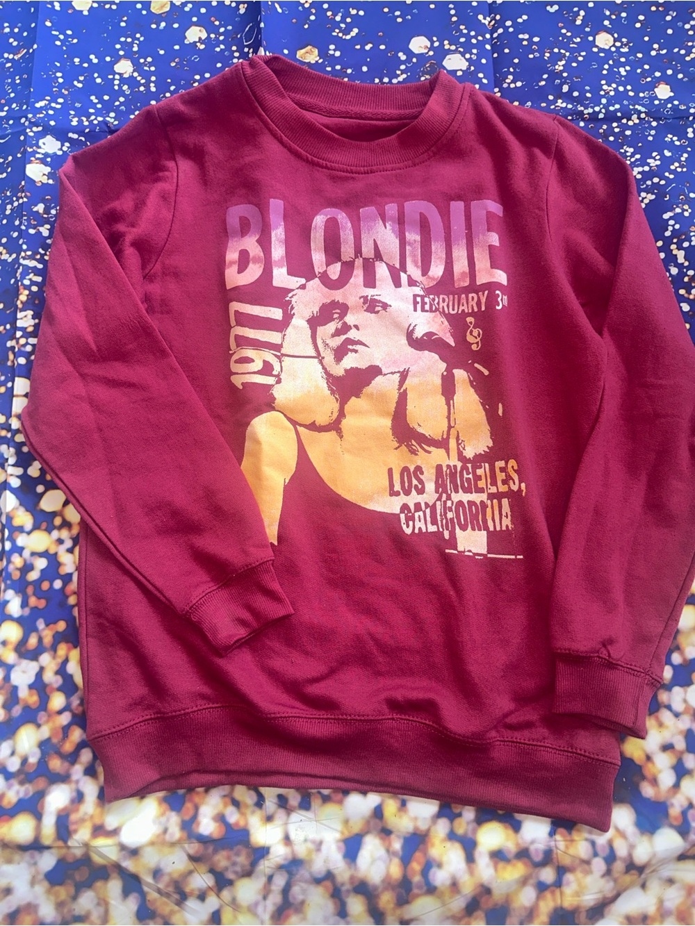 Blondie Crewneck Sweater - Burgundy